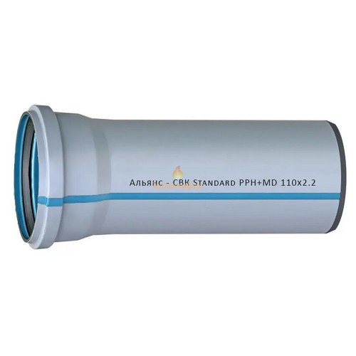 Труба каналізаційна внутрішня СВК-Альянс Standart 110×1000 мм (синя) - Фото 1 Труби - Труба каналізаційна внутрішня СВК-Альянс Standart 110×1000 мм (синя) - Фото 1