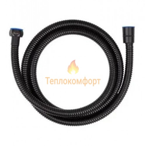 Шланги - Шланг для душа Wezer WKR-008-150В 1,5 м черный (оплетка нерж., фитинги латунь) - Фото 1