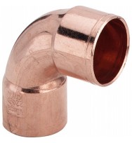 Куточок мідний під пайку 90° з двома муфтами Viega 18×18