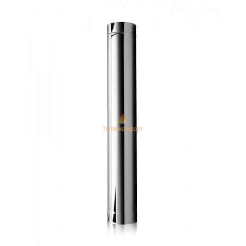 Опалення - Труба димохідна Eco Mono AISI 201 1 м, 0,5 мм, ᴓ 100 мм Тепло-Люкс - Фото 1