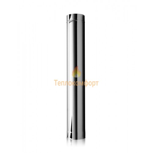 Опалення - Труба димохідна Eco Mono AISI 201 1 м, 0,5 мм, ᴓ 120 мм Тепло-Люкс - Фото 1