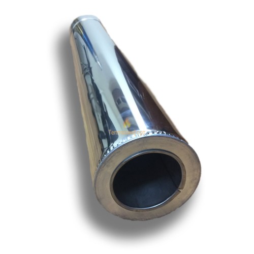 Отопление - Труба дымоходная Eco Termo AISI 201 0,25 м, нерж/оц, 0,5 мм, ᴓ 100/160 Тепло-Люкс - Фото 1