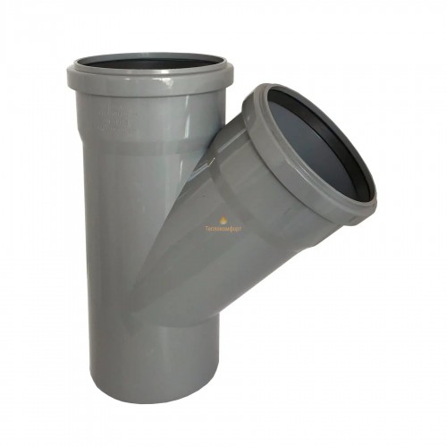 Фитинги - Тройник канализационный внутренний VS Plast 110×110×110 мм (45°) - Фото 1