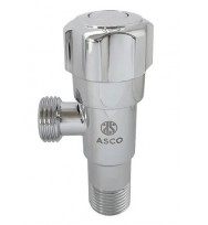 Кран кутовий приладовий ASCO 1/2"×1/2" (хром) Кран кутовий приладовий ASCO 1/2"×1/2" (хром)