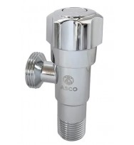 Кран кутовий приладовий ASCO 1/2"×3/4" (хром) Кран кутовий приладовий ASCO 1/2"×3/4" (хром)