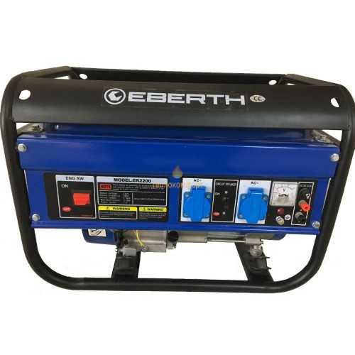 Электромеханика - Генератор бензиновый однофазный Eberth GG1-ER2200 (без электростартера) - Фото 1